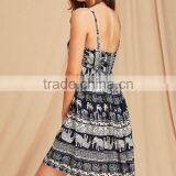 Boho Clothing Vintage Indian Print Cami Dress HSd5216 thumbnail-4