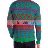 Men Green Sweater Muscle Reindeer Pattern Unisex Christmas Jumpers Christmas Sweaters thumbnail-2