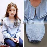 S17590A Cute Girls Shirt Long Sleeve Princess Ruffle Tops Girls Clothes thumbnail-4