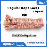 Yellow Hot Sale Round Rope Athletic Exercise Shoelaces - Muti-Colored Hiking Rope Strong Firmly Boot Laces - Amazon Supply thumbnail-2