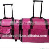Pink PU Trolley Pet Carrier Pink PU Trolley Pet Carrier With Wheels and a Bar thumbnail-1