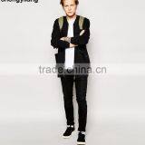 Fashion Golden Zipper Long Bomber Jacket Wholesale Guangzhou Clothing Factory thumbnail-4