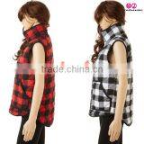 AFFORDABLE LOW MOQ Buffalo Plaid Women Vest thumbnail-2