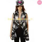 FACTORY Dazzle Tweed Open-front Waistcoat Vest thumbnail-4