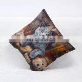 2015 Wholesale 3D Gray Cat Printed Decorative Throw Pillow Cushion Cover thumbnail-2