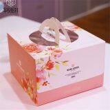 Custom Wholesale Square Art Paper Cardboard Cake Box With Handle thumbnail-4