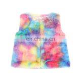 Cutest Girls Tie Dyed Fleece Children Super Vest Comfortable Baby Girls' Waistcoat Warm Newborn Clothes Winter