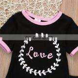 Summer Wear Clothes Little Girl Boutique Clothing Set Matching Printed Shorts 3 Piece Outfit thumbnail-5