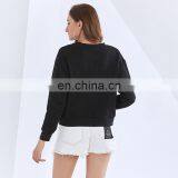 TWOTWINSTYLE Women's Sweatshirts O Neck Long Sleeve Loose For Femasle Casual Hollow Out thumbnail-7