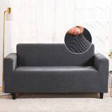 Stretch Velvet Sofa Slipcover Couch Sofa Cover Furniture Protector With Elastic Bottom Grey thumbnail-1
