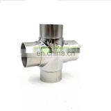 Ss304 Ss316l Pipe Fitting Union 4-way Cross Stainless Steel Pipe Fitting Connectors for Railings thumbnail-3