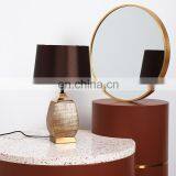 European Modern Style Indoor Ceramic Base Gold Table Porcelain Lamp for Home Decor