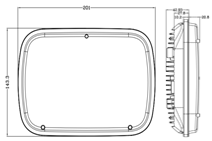 5 * 7 Inch LED Car Headlamp IYF-196-S-15P-001-L thumbnail-3