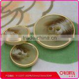 2 Holes Brown Plastic Resin Button With Custom Made Logo thumbnail-2