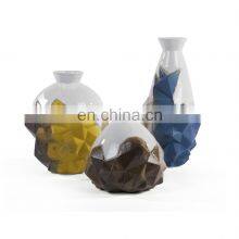 Nordic Style Modern And Simple Geometric Snowflake Design Matt Tabletop Ceramic Vase for Home Decoration thumbnail-4