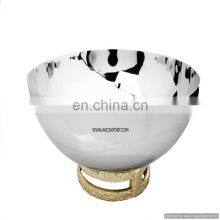 Oval Shape White & Gold Edge Bowl thumbnail-4