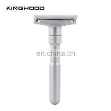 Biodegradable Custom Metal Black Double Edge Adjustable Safety Razor for Men thumbnail-3