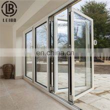New Arrival fo Simple Elegant Aluminum Folding Glass Doors With Double Glass