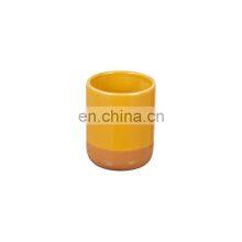 Luxury Orange Glaze Ceramics Bathroom Decor Accessory Completes With Soap Dispenser Tumbler Soap Dish Toilet Brush Tray and Cot thumbnail-4