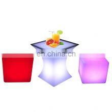 RGBW Light up Cube Party Table Led Chair Cube Sets Patio Furniture Vierkante Stoel thumbnail-1