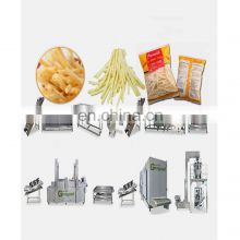 Shanghai Factory High profitable potato steam peeling hydro cutting cutter freezing machine  frozen french fries production line