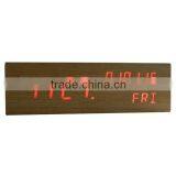 Office Digital LED Wood Clock With Calendar thumbnail-2