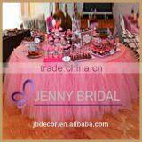 TC091(5) Elegant Wedding Party Decorations White Tulle Table Skirt thumbnail-3
