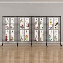 Two Grid Wall Displays With Legs in a Black Grid Wall Panel Group thumbnail-3