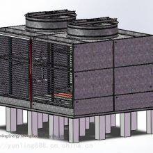 Yunling Energy-saving 50 Cubic Meters Square Cross-flow Cooling Tower With Air Intake From Both Sides, Complete Machine Supply thumbnail-4