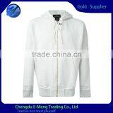 Custom Mens White Zipper Hoodies With Pocket thumbnail-1