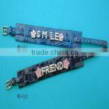 New Style Pu Leather Bracelet With DIY Slide Letter Bracelet Strap thumbnail-1