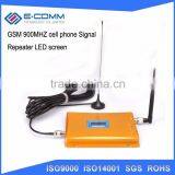 Indoor Use GSM 900MHZ Cell Phone Signal Repeater LED Screen Gain 65db Outdoor Magnetic Base Antenna Indoor Whip Antenna