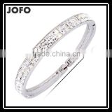 The European And American Style Bangle In Stock Crystal Alloy Silver Plated Bangle
