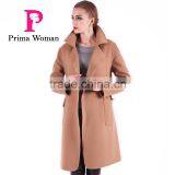 2016 New Design Fashion Women Length Slim Fit Wool Coat With Belt thumbnail-4