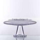 Hi Qualigy Clear Glass Cake Plate thumbnail-1