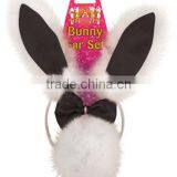 Bunny Ear Headband Set Fancy Dress Costume Hen Party Rabbit H055 thumbnail-1