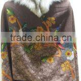 Cashmere Knitwear With Fox Fur Shawl thumbnail-2