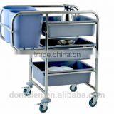 Update International 300 lb Capacity Four Wheel Folding Hand Truck Trolley Waste Collection Vehicle thumbnail-2