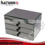 Luxury Glass Cosmetic Box With Velvet Lining