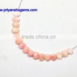 Pink Opel Hand Made 10*14 mm Faceted Oval Shape, 6" Strand Length 100% Natural Gemstones