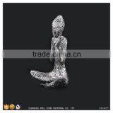 Silver Paint Female Buddha Statue Figure Of Buddha Of Crossing thumbnail-1