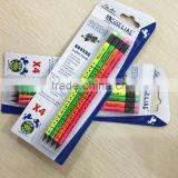 Standard Size Round Shape Black Wood Blister Card Neon HB Pencil With Heat Rolling Logo thumbnail-3