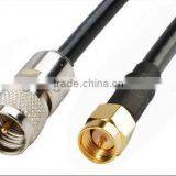 RF Pigtail Mini-UHF Plug to SMA Plug Cable LMR195