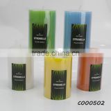Colorful and long burning time grass wedding candle to anti mosquito and insect