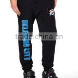 Slim Fit Black Jogging Pants With Custom Printing thumbnail-1