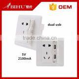 Dual Usb Wall Socket for IPhone & Samsung Charger