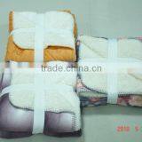 100% Polyester Printed Short Fur Sherpa Throw thumbnail-1