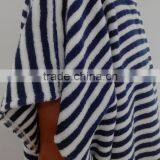 100% Cotton Terry Cloth STRIPES Woven Surf Poncho Beach Towel for Men thumbnail-4