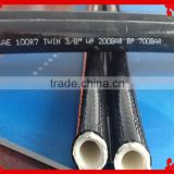 Oil resistant nylon tube fiber braided reinforcement 1/8" ~ 1" sae hydraulic hose 100r7 / en 855 r7