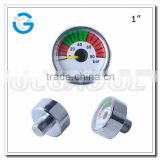High Quality 1 inch mini gas pressure gauge with customized dial face
